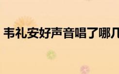 韦礼安好声音唱了哪几首（韦礼安好听的歌）