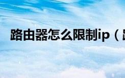 路由器怎么限制ip（路由器怎么限制网速）