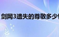 剑网3遗失的尊敬多少钱（剑网3遗失的尊敬）