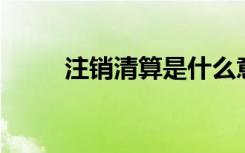 注销清算是什么意思（注销qq秀）