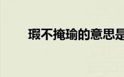 瑕不掩瑜的意思是什么（瑕不掩瑜）