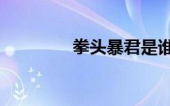 拳头暴君是谁（拳头暴君）
