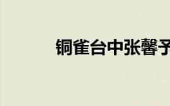 铜雀台中张馨予图片（铜雀网）