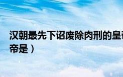 汉朝最先下诏废除肉刑的皇帝（汉朝最先下诏废除肉刑的皇帝是）