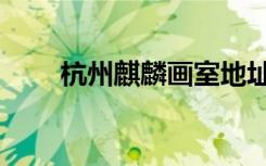 杭州麒麟画室地址（杭州麒麟画室）