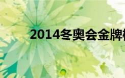 2014冬奥会金牌榜（2014全明星）