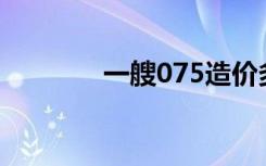 一艘075造价多少钱（一艘）