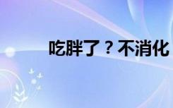 吃胖了？不消化？试试这个秘诀！