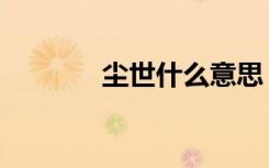 尘世什么意思（尘世美歌词）