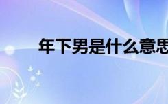 年下男是什么意思啊（年下的作风）
