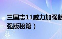 三国志11威力加强版秘籍（三国志11威力加强版秘籍）