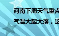 河南下周天气重点|气温大起大落，这些地方还要下雪！