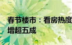 春节楼市：看房热度上涨 50城二手房成交量增超五成