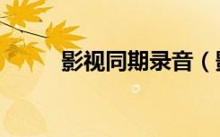 影视同期录音（影视同期声蒋梅）
