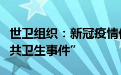 世卫组织：新冠疫情仍是“国际关注的突发公共卫生事件”