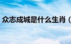 众志成城是什么生肖（众志成城是什么生肖）