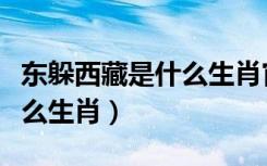 东躲西藏是什么生肖官方答案（东躲西藏是什么生肖）
