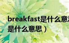 breakfast是什么意思英文翻译（breakfast是什么意思）
