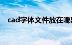 cad字体文件放在哪里（cad字体放在哪）