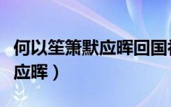 何以笙箫默应晖回国初见何以琛（何以笙箫默应晖）