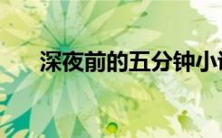 深夜前的五分钟小说（深夜前五分钟）