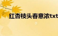 红杏枝头春意浓txt（红杏枝头春意浓）