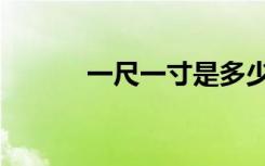 一尺一寸是多少厘米（一尺一）