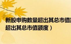 新股申购数量超出其总市值额度是什么意思（新股申购数量超出其总市值额度）