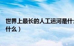 世界上最长的人工运河是什么河（世界上最长的人工运河是什么）