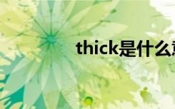 thick是什么意思（thick）