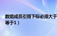 数组成员引用下标必须大于1（数组成员引用下标必须大于等于1）