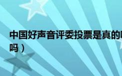 中国好声音评委投票是真的吗（中国好声音抽奖活动是真的吗）