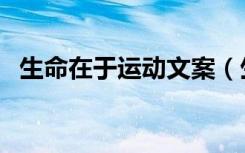 生命在于运动文案（生命在于运动的理解）
