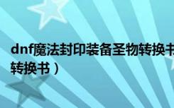 dnf魔法封印装备圣物转换书用不了（dnf魔法封印装备圣物转换书）