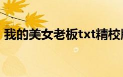 我的美女老板txt精校版（我的美女老板txt）