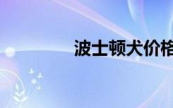 波士顿犬价格（波士顿犬）