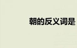 朝的反义词是（朝的反义词）