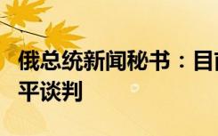 俄总统新闻秘书：目前不可能与乌克兰进行和平谈判