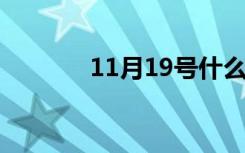 11月19号什么星座（11月1）