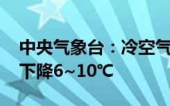 中央气象台：冷空气来袭 北方部分地区气温下降6~10℃