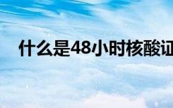 什么是48小时核酸证明（什么是4g网络）