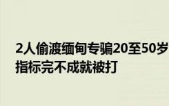 2人偷渡缅甸专骗20至50岁中国女性：入境后手机被收走，指标完不成就被打