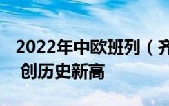 2022年中欧班列（齐鲁号）累计发行2057列 创历史新高