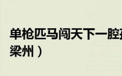 单枪匹马闯天下一腔孤勇又如何（单枪匹马戌梁州）