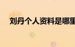 刘丹个人资料是哪里人（刘丹个人资料）