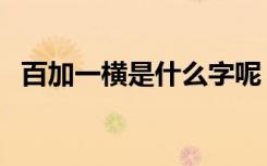百加一横是什么字呢（百加一横是什么字）