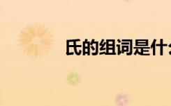 氏的组词是什么（氏的组词）