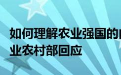 如何理解农业强国的内涵特征和基本要求？农业农村部回应