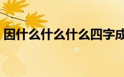 因什么什么什么四字成语（因什么什么什么）