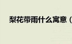 梨花带雨什么寓意（梨花带雨什么意思）